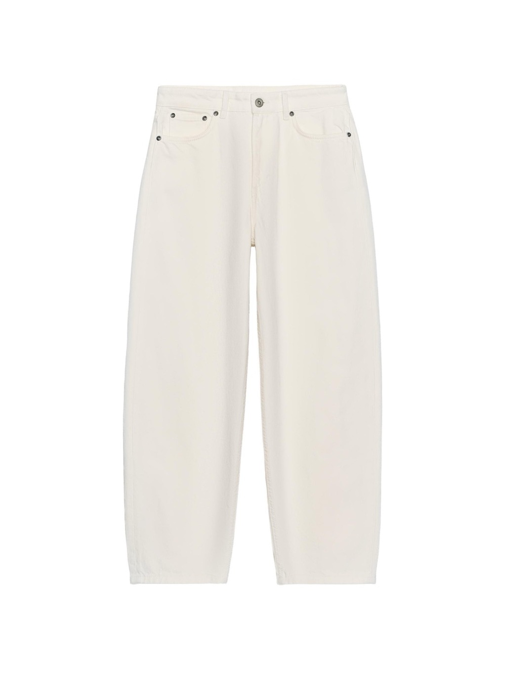 Zara mid waist tapered ecru jeans